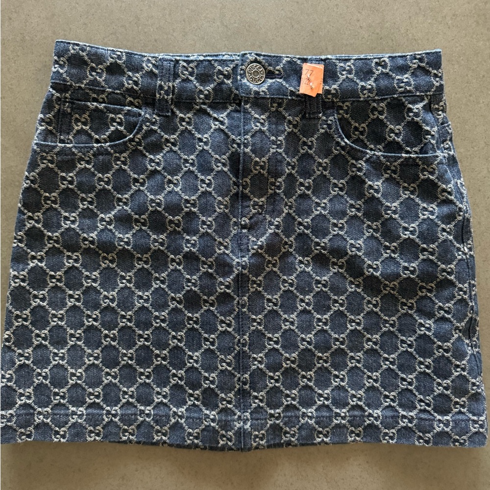 Girls gucci denim skirt